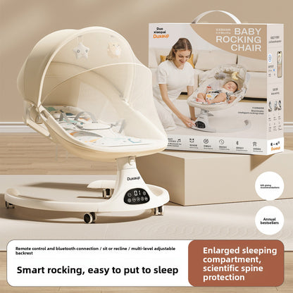 Smart baby chair electric rocker for newborn with remote control
Automatic baby swing with music and feeding tray
Luxury baby rocker chair pink color
Modern baby swing for newborn SnuggleNest