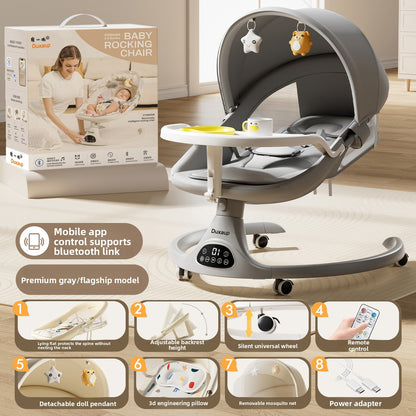 Smart baby chair electric rocker for newborn with remote control
Automatic baby swing with music and feeding tray
Luxury baby rocker chair pink color
Modern baby swing for newborn SnuggleNest