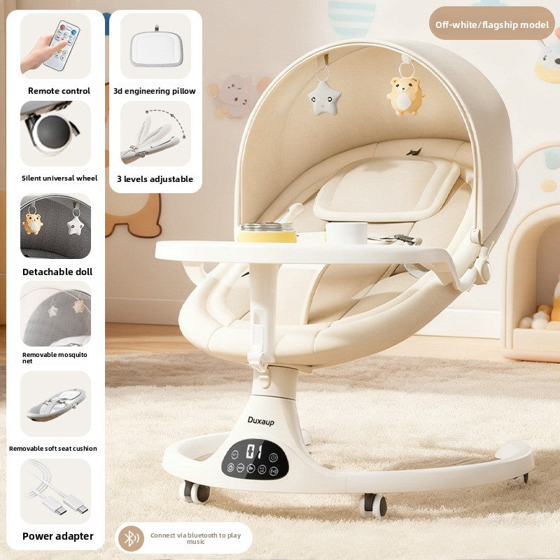 Smart baby chair electric rocker for newborn with remote control
Automatic baby swing with music and feeding tray
Luxury baby rocker chair pink color
Modern baby swing for newborn SnuggleNest