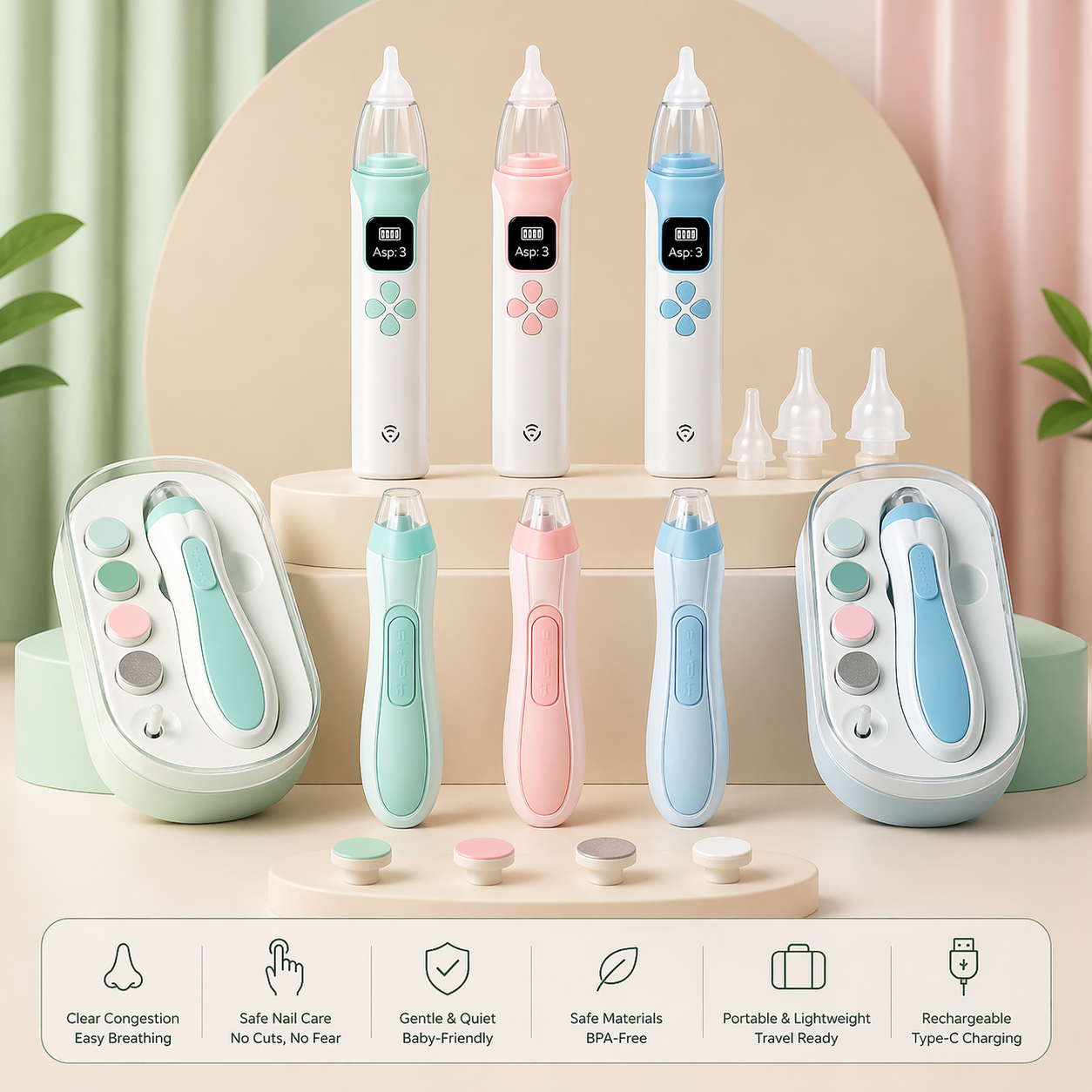 BabyCare Pro Kit — Nasal Aspirator + Nail Trimmer